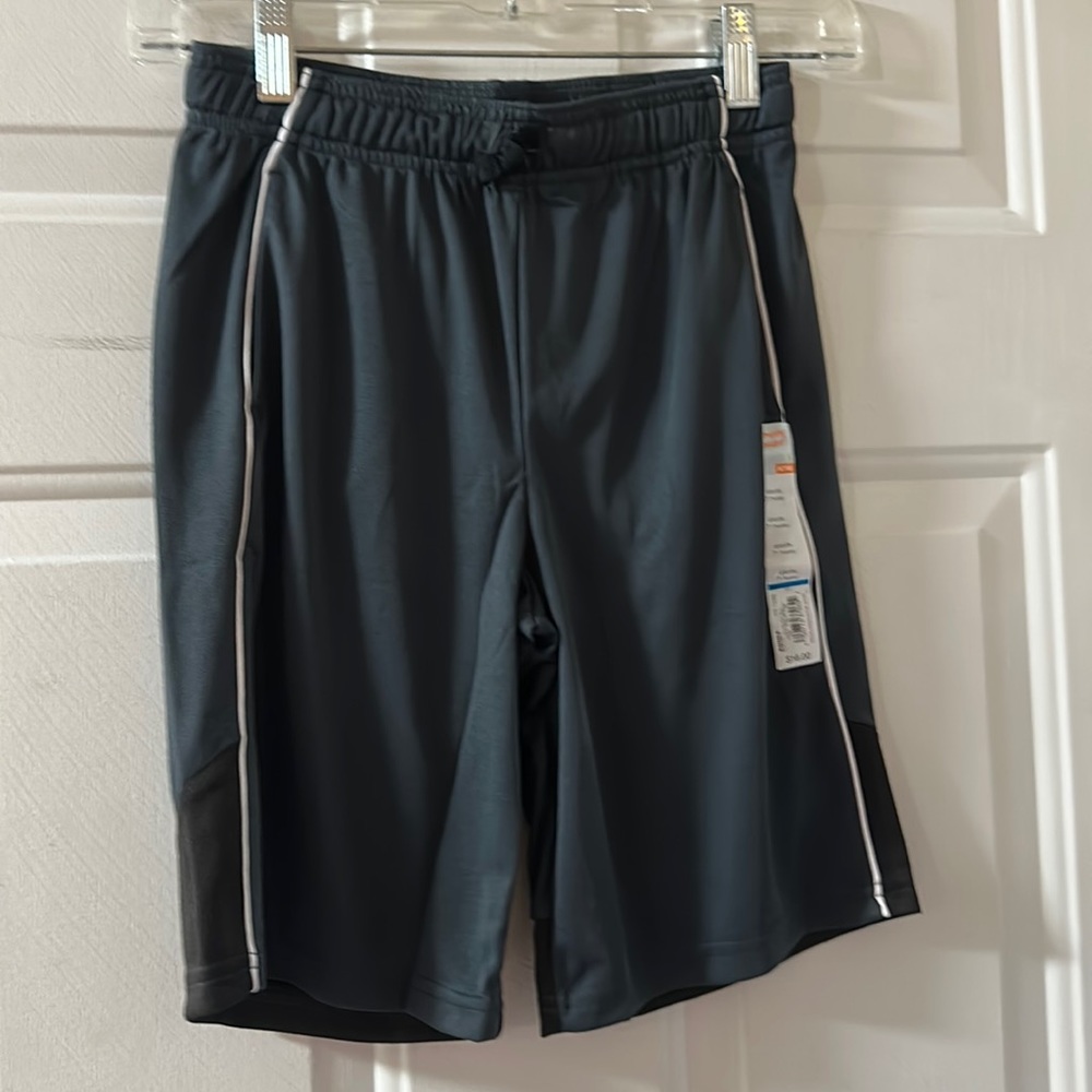 JUMPING BEANS ACTIVE ATHLETIC SHORTS: GRAY/BLACK: NEW WITH TAGS: SIZE 7 HUSKY